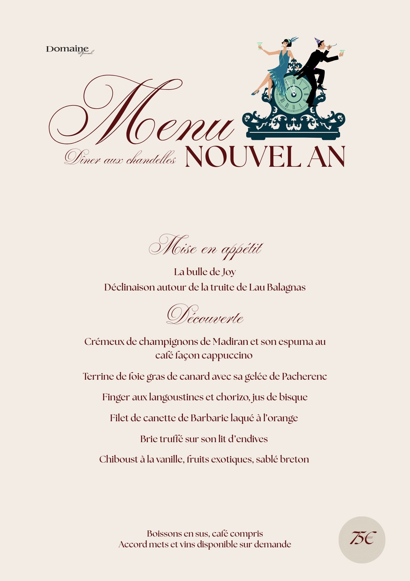 Menu du Nouvel An
